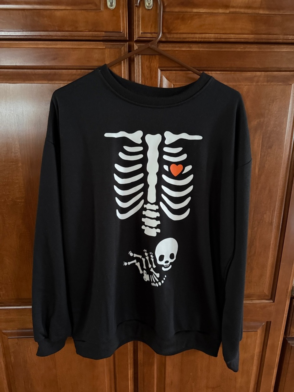 Skeleton Halloween Maternity Sweatshirt